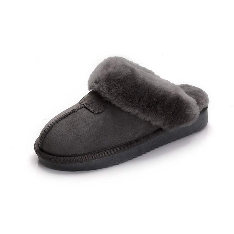Sedex Audit Women Real Fur Comfortable Indoor Sheepskin Slippers