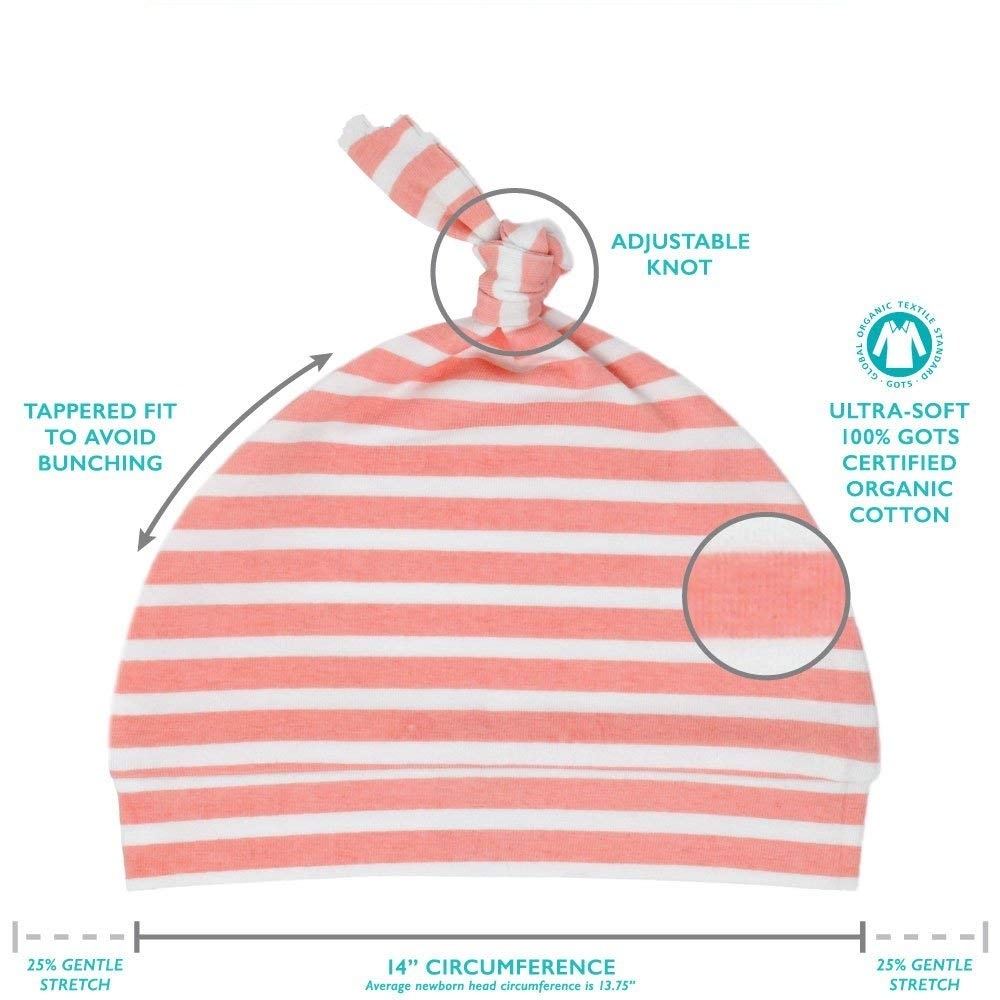 Organic Cotton Warm Beanie Breathable Newborn Hat for Toddler Kids