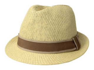 Straw Fedora Contrast Hatband Trim Straw Hat Made in China