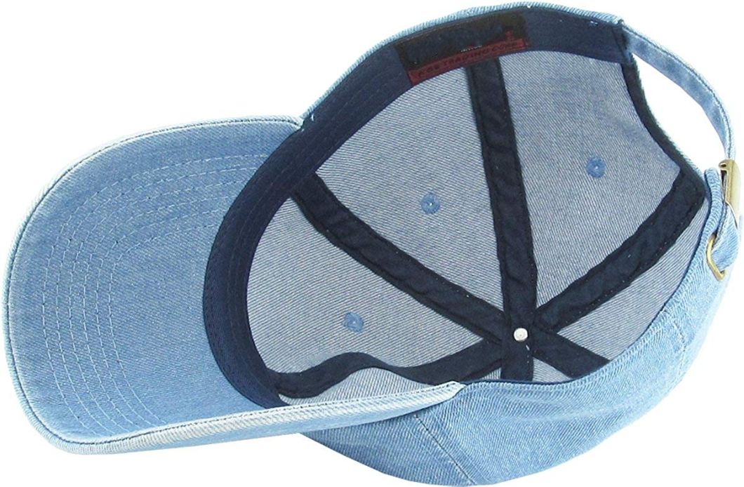 Custom Classic Polo Style Adjustable Cotton Baseball Plain Denim Cap