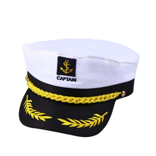 Sedex Audit 100% Cotton Embroidered Captain Officer Navy Cap for Costume