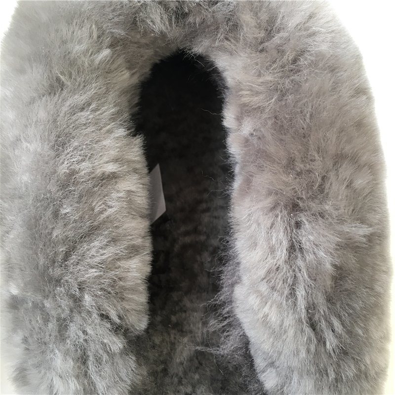 Sedex Audit Women Real Fur Comfortable Indoor Sheepskin Slippers