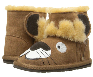 Sedex Audit Winter Cute Lion Animal Cartoon Wool Fur Snow Boots for Kids and Children
