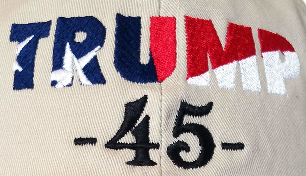 Wholesale Cotton 6 Panels Baseball Cap Custom Trump Hat with Embroidered Logo