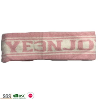 Custom Winter Embroidered Elastic Yoga Sports Sweatband Knit Headband