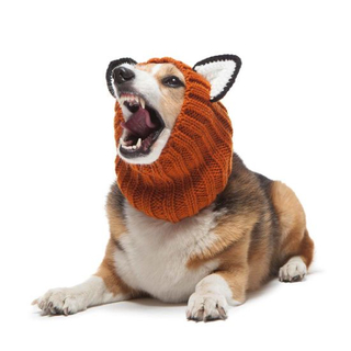 Acrylic Winter Neck Ear Headband Warm Knitted Pets Dog Snood