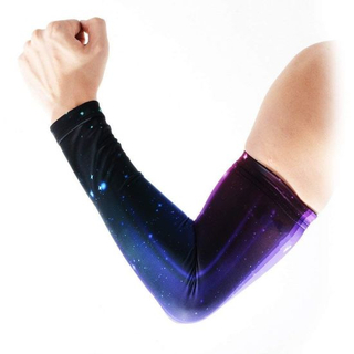 Sublimation Glaxy Print Compression Arm Sleeve for Outdoor Sports