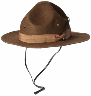 Wholesale Wool Felt Wide Brim Campaign Scout Hat with String for Costume