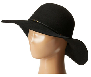 Wax Cord Hatband Wide Floppy Brim Wool Hat for Women