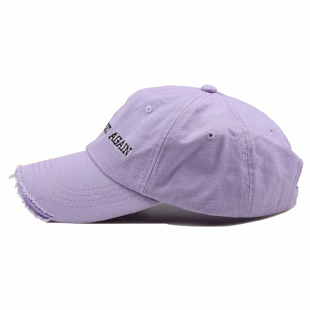 BSCI Audit Unisex Adjustable Embroidered Letter Washed Cotton Baseball Cap