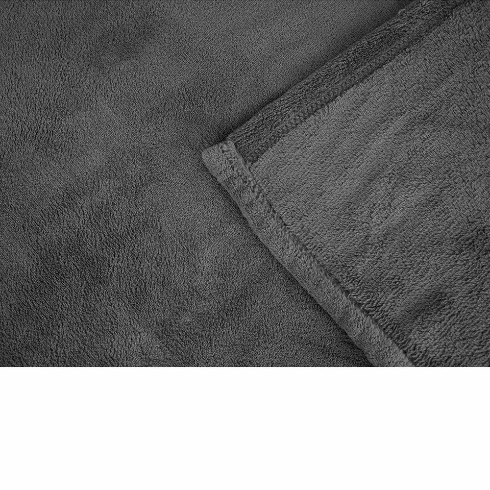 Super Soft Warm Polyester Fleece Throw Blanket with Sleeves Pocket