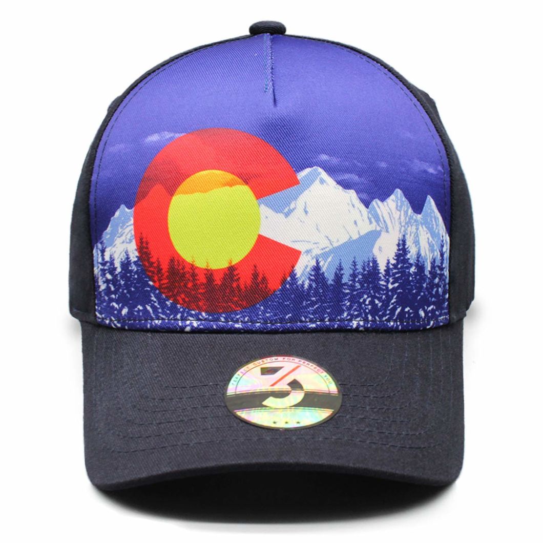 100% Polyester Printed Adjustable Breathable Baseball Cap Hats