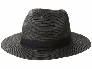 Double Grosgrain Hatband Pinched Crown Panama Straw Hat