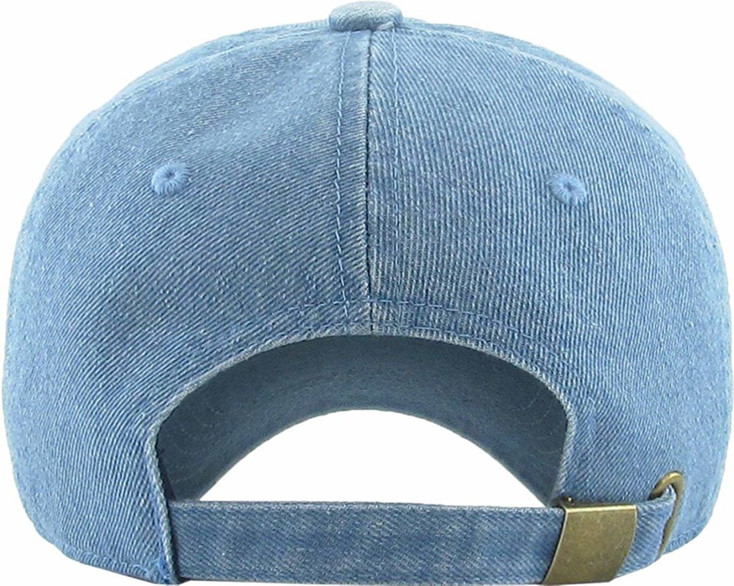 Custom Classic Polo Style Adjustable Cotton Baseball Plain Denim Cap