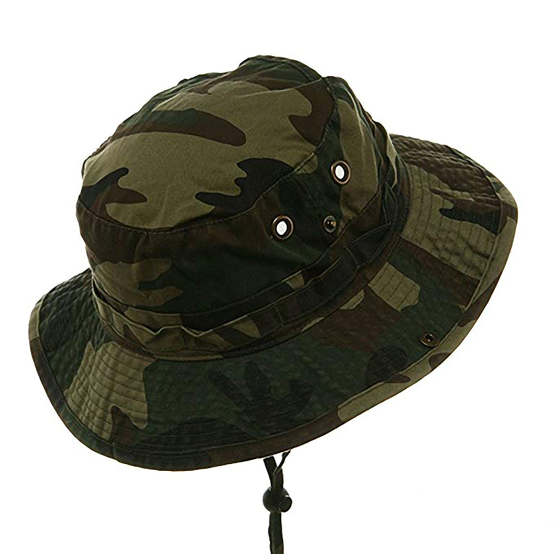 Classic Cotton Outdoor Climbing and Fishing Camouflage Bucket Hat
