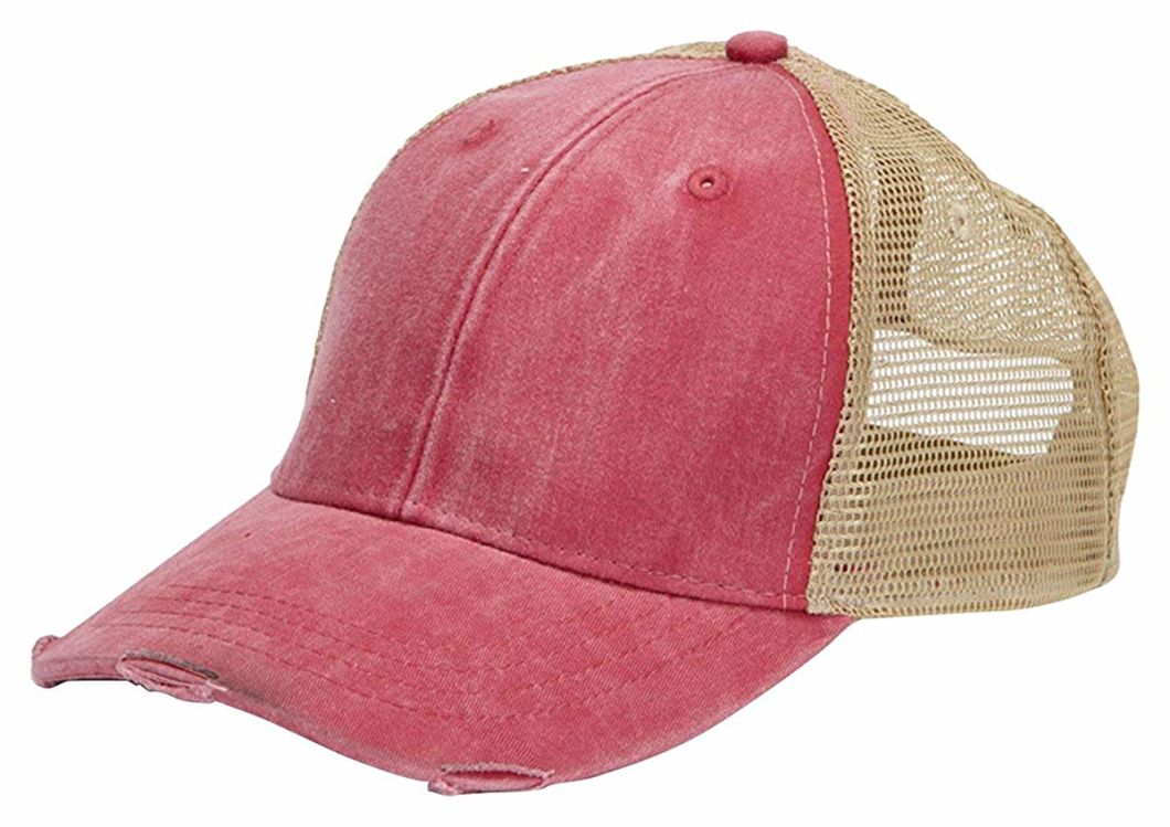 Sedex Audit Custom Cotton 6-Panel Trucker Pigment-Dyed Distressed Baseball Cap