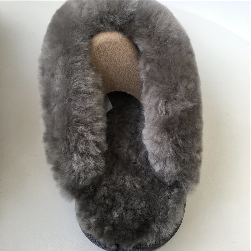 Sedex Audit Women Real Fur Comfortable Indoor Sheepskin Slippers