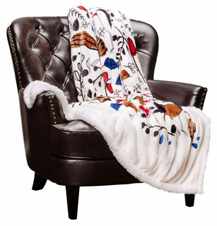 Wholesale Custom Plush Sherpa Fabric Print Blanket Fleece Super Soft