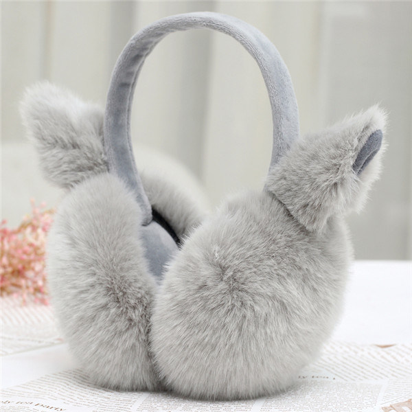 Cute Small Ears Warm Winter Earmuffs, Cartoon Plush Ear Muffs
