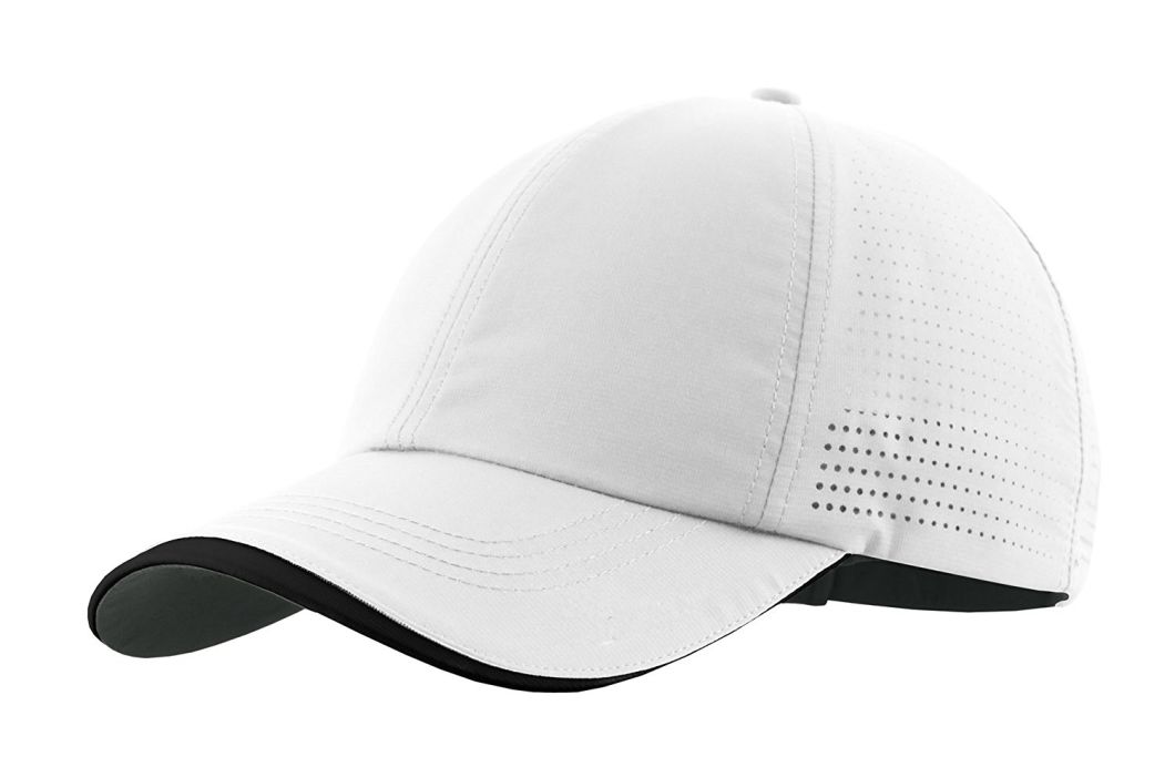 100% Cotton Breathable Dry-Fit Unstructured Crown Branded White Baseball Cap