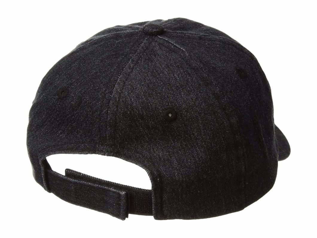 Curved Brim Black Embroidered Baseball Dad Hat Custom with Interior Sweatband