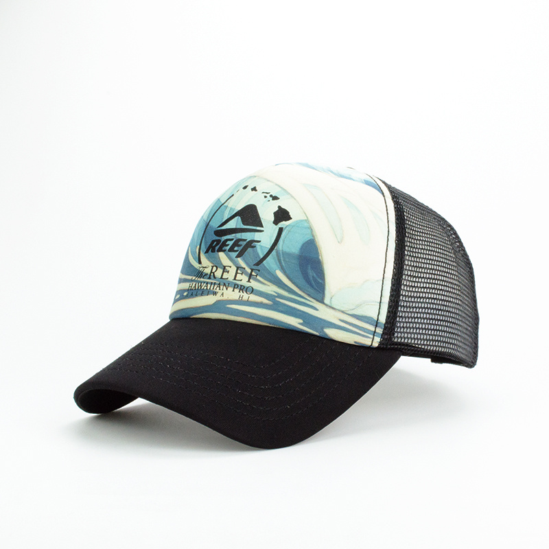 Sedex Audit 100% Polyester 5-Panel Promotional Sublimation Trucker Cap Custom