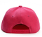 Cotton Red 6-Panel Adjustable Flat Bill Blank Snap Back Cap