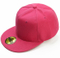 Cotton Red 6-Panel Adjustable Flat Bill Blank Snap Back Cap