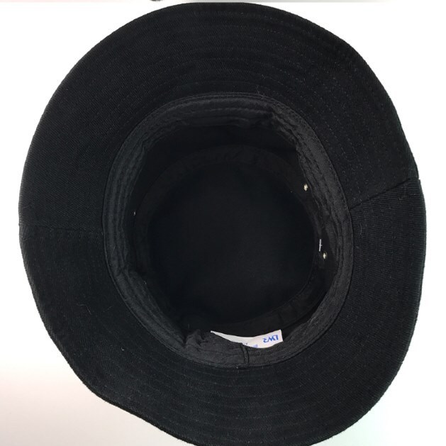 Custom Downturned Brim Folding Cotton Black Plain Bucket Hat