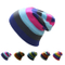 Wholesale Custom Knitted Toques Colorful Striped Winter Beanie Hat Knit