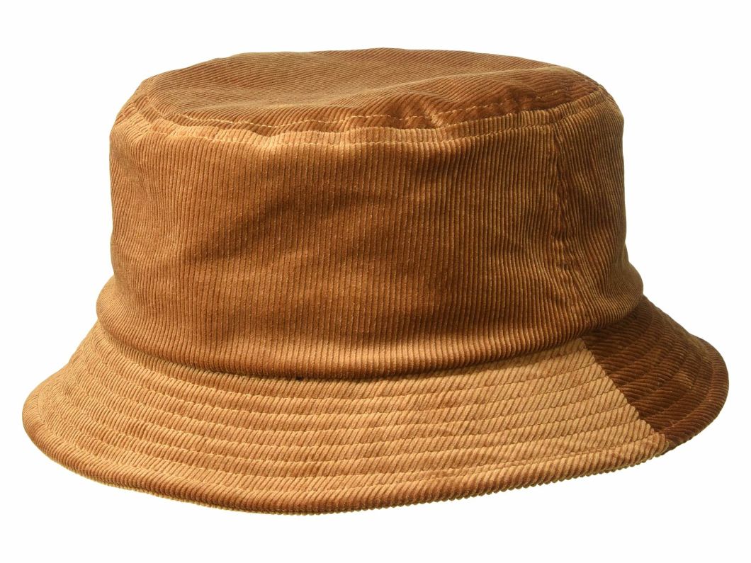 Downturned Brim Flat Crown Corduroy Hat Wholesale Custom