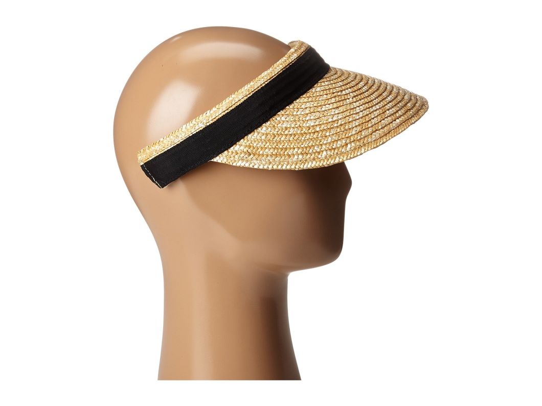 Sedex Audit Simplicity Grosgrain Hatband Sun Protection Straw Visor Hat