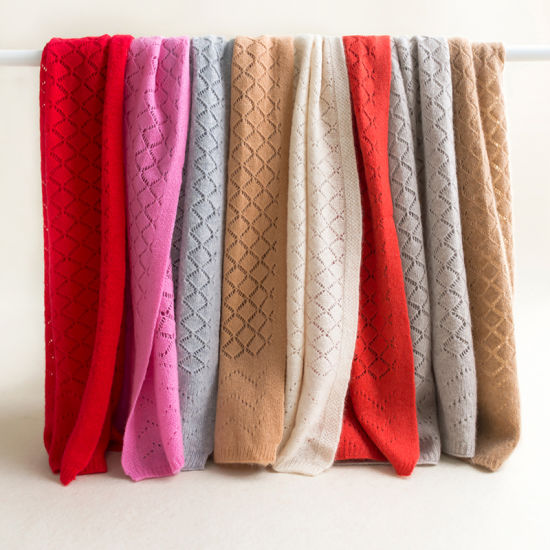 BSCI Audit Blank Sample Cashmere Knit Scarf Knit Cashmere Scarf