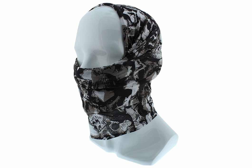 Custom Man Women Polyester Multifunctional Seamless Skull Tube Bandana