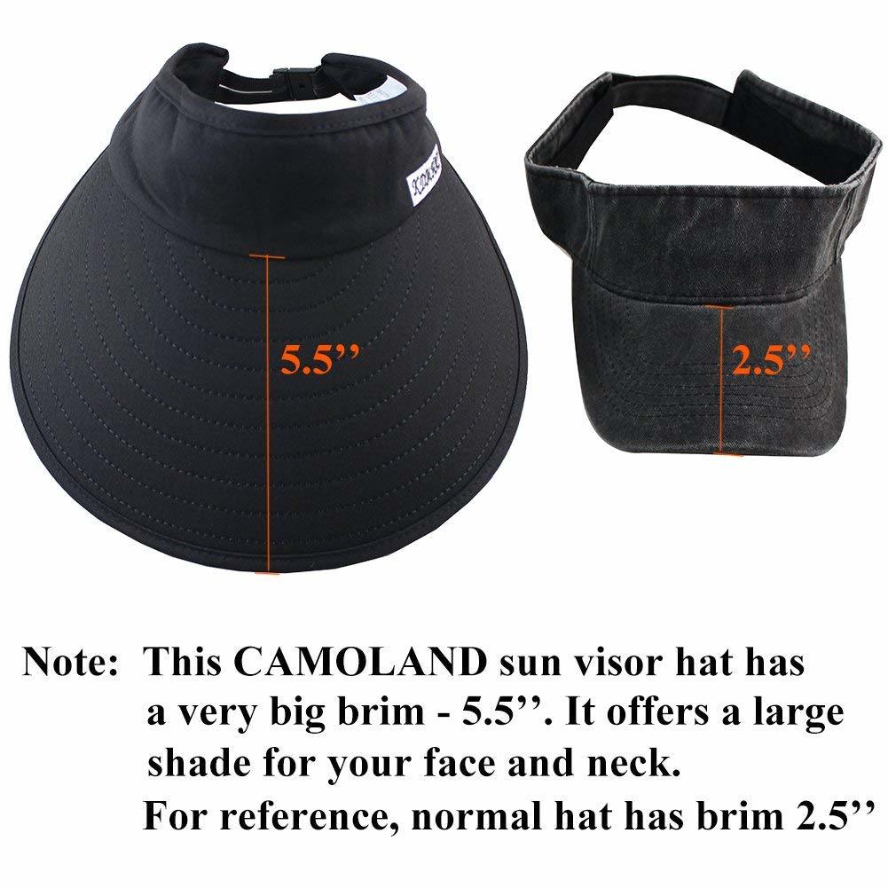 BSCI Audit 100% Cotton UV Protection Wide Brim Visor with Elastic Buckle
