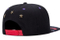 6-Panel Wholesale Cotton Black Embroidery Custom Sports Flat Peaked Baseball Snapback Cap
