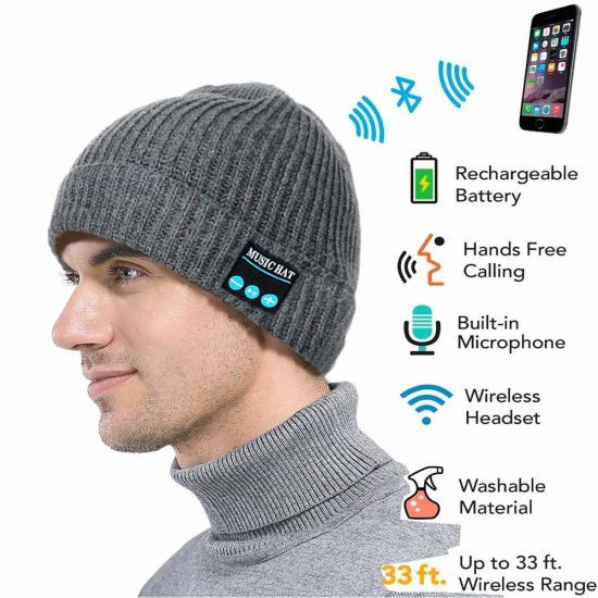 Winter Beanie Soft Music Headphone Hat Wireless Bluetooth Smart Cap