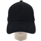 100% Cotton 6-Panel Black Baseball Cap with Elastic Band