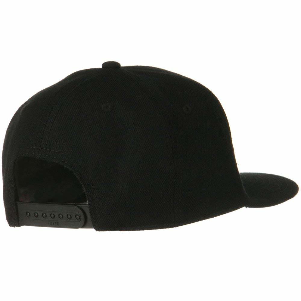 BSCI Audit 100% Acrylic Soft Black Plain Cap Wool Snapback