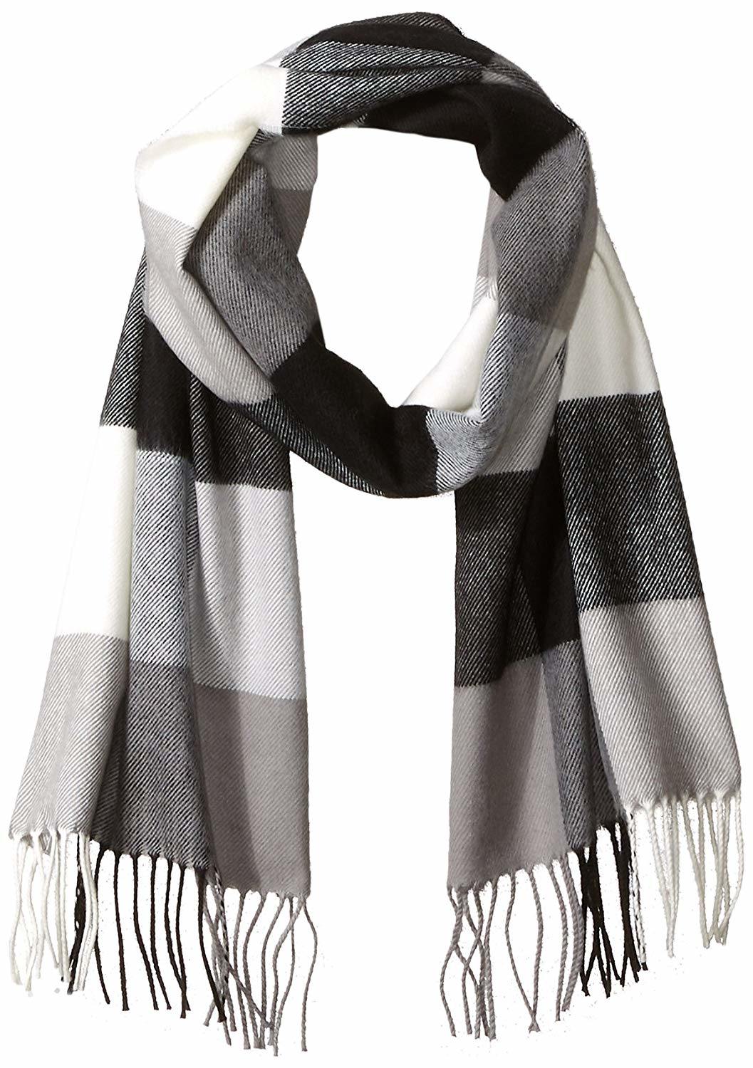 Custom Winter Warm Women Acrylic Cashmere Scarf with Fringe