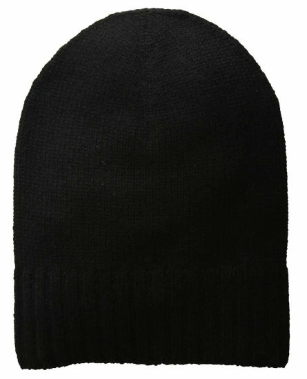 Slouchy Winter Warm Beanie Knitted Ribbed Cuff Cashmere Hat