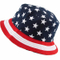 100% Cotton Unisex American Flag Print Bucket Free Sample Hat