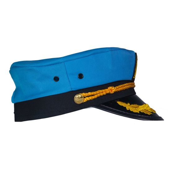 Sedex Audit Wholesale Custom Blue Military Officer Uniform Captain Hat Navy for Costume