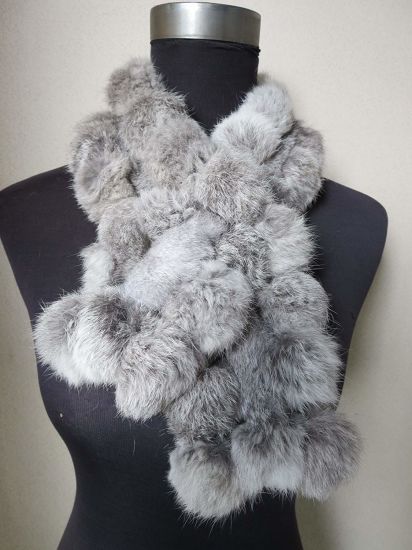 BSCI Audit Winter Warm Fur Scarf Real Rabbit Fur Scarf