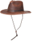 Wholesale Custom Unisex Brown Panama Cowboy Leather Hat with String