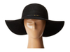 Wax Cord Hatband Wide Floppy Brim Wool Hat for Women