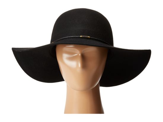 Wax Cord Hatband Wide Floppy Brim Wool Hat for Women