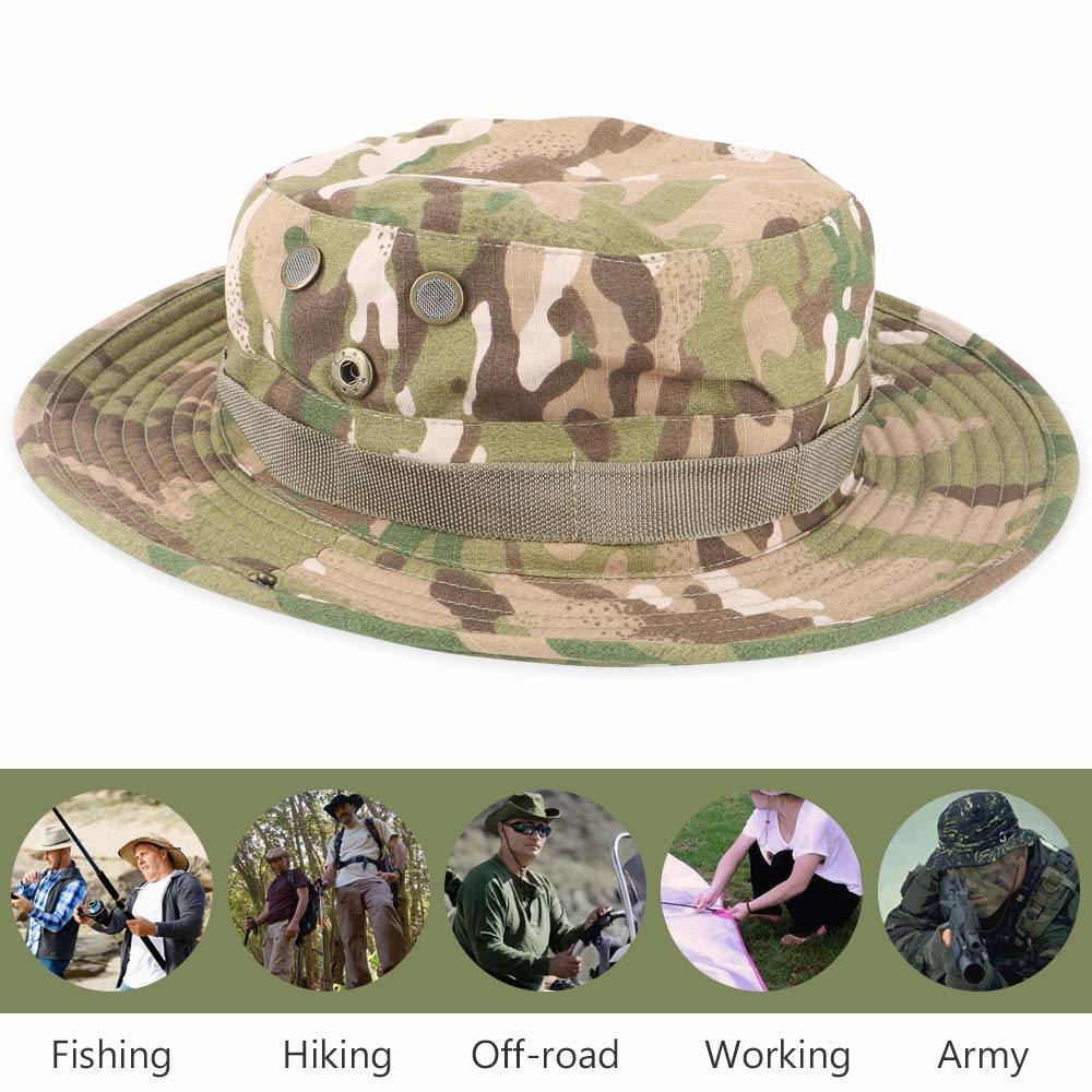 Breathable Quick Dry Fishing Bucket Camouflage Hunting Hat with Wide Brim
