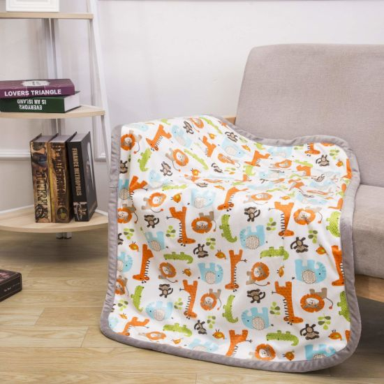 Custom 100% Polyester Durable Breathable Newborn Toddler Baby Fleece Blanket