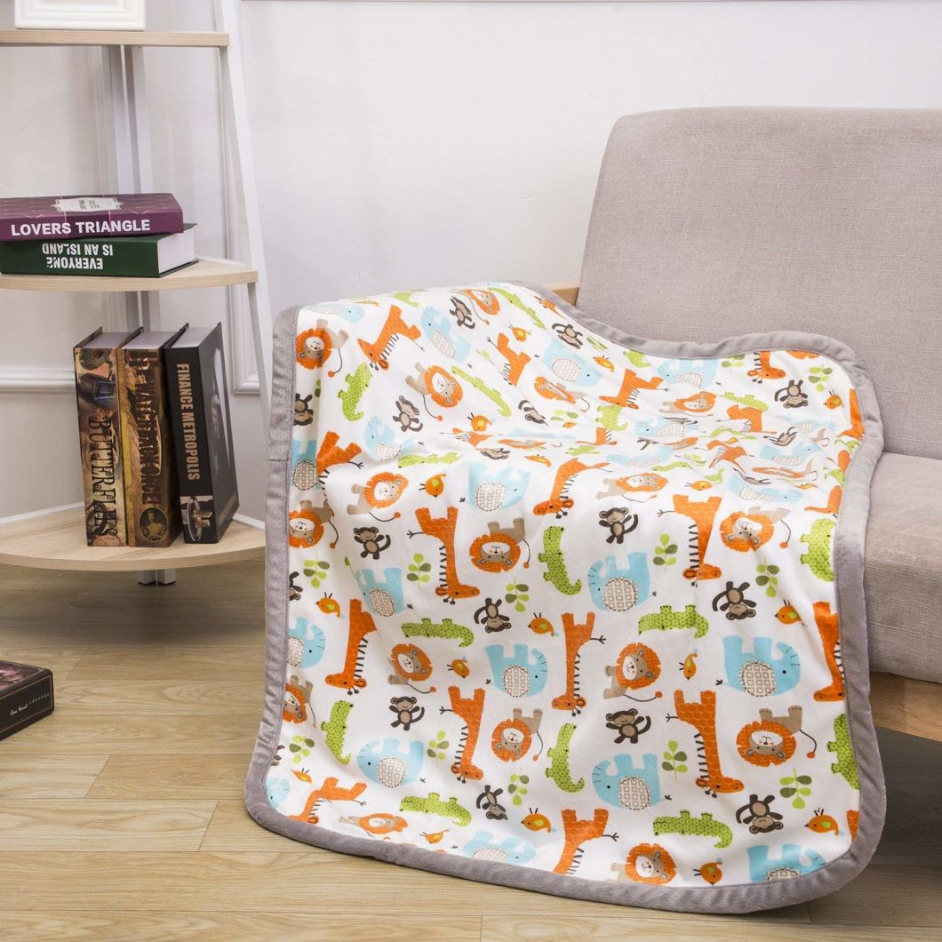Custom 100% Polyester Durable Breathable Newborn Toddler Baby Fleece Blanket